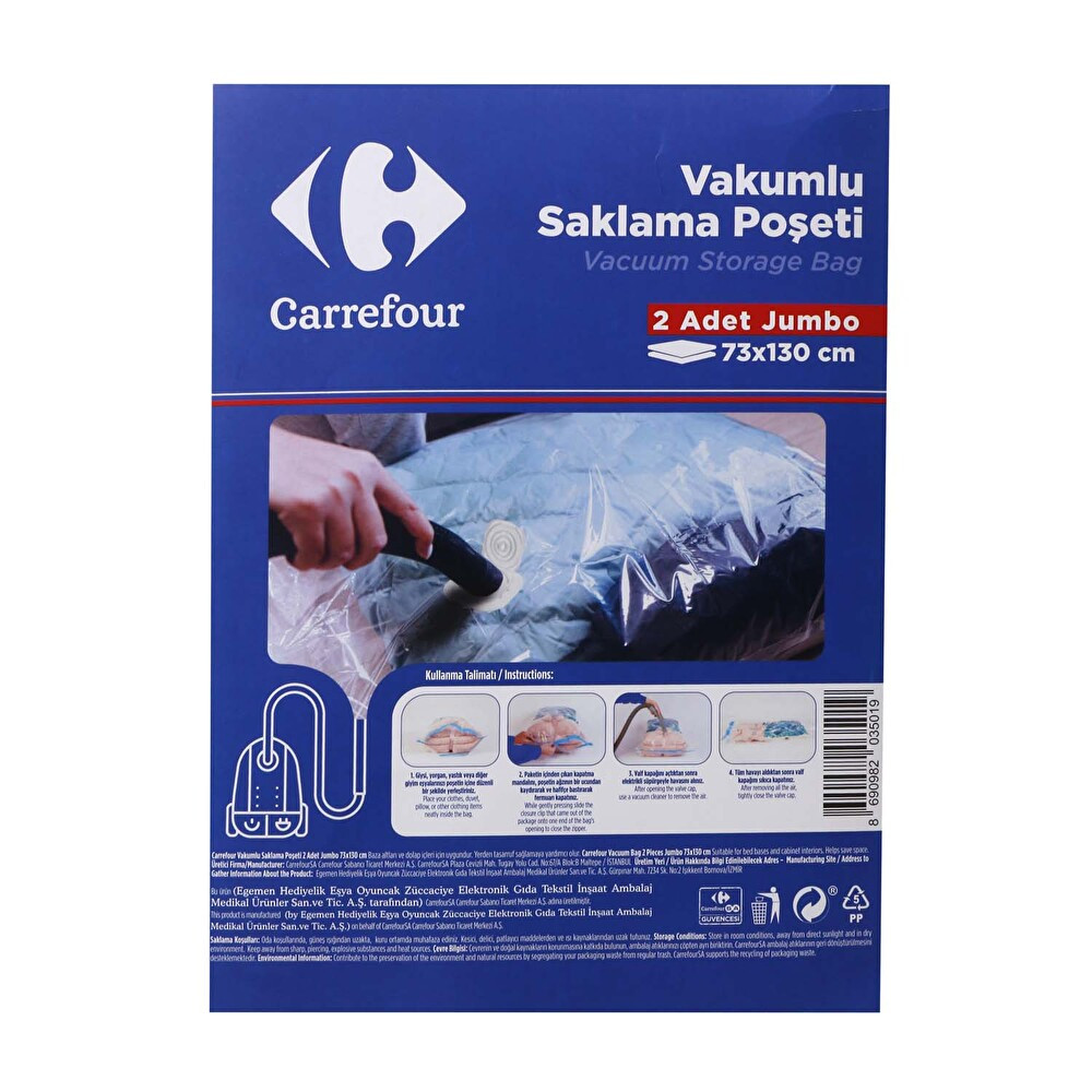 Carrefour Vakumlu Saklama Poşeti 2 Adet Jumbo73X130 cm SSD / Solid State Drive Fiyatı
