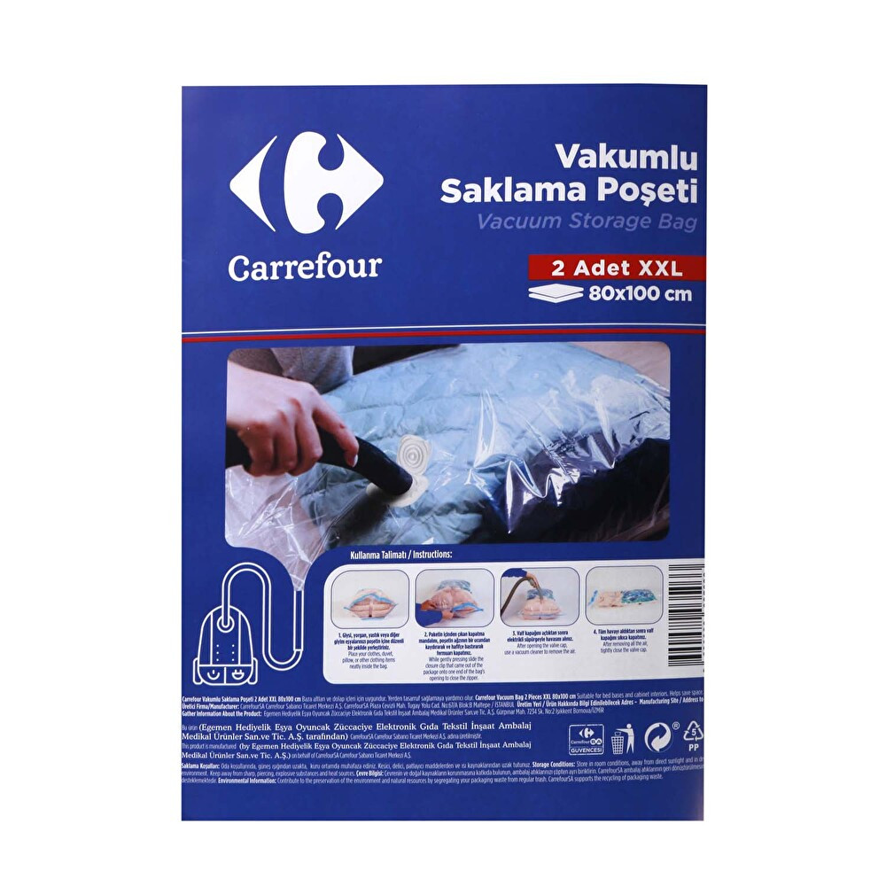 Carrefour Vakumlu Saklama Poşeti 2 Adet XXL 80X100 cm SSD / Solid State Drive Fiyatı