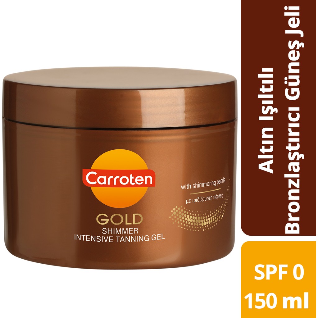 Carroten Gold Shimmer Bronzlaştırıcı Güneş Jeli 150 ml SPF 0 Derin Bronzluk Etkisi Sunar Diğer Fiyatı