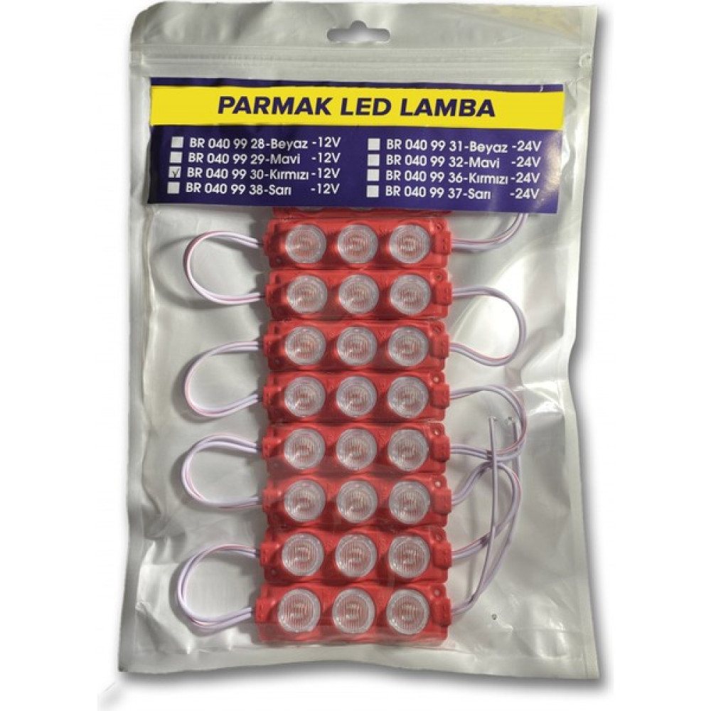 Çarşıhan Dekoratif Parmak Lamba 3W 10'lu Paket Kırmızı Oto Boyaları Fiyatı