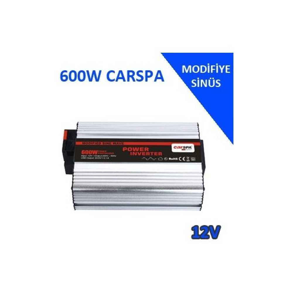 Carspa 600 Watt W Modifiye Sinus Invertör 12 V Inverter Çevirici - Beyaz Oto, Bahçe, Yapı Market Fiyatı