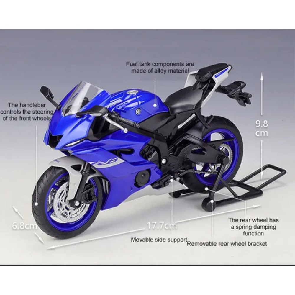 Carstore Yamaha Yzf R6 1:12 Model Maket Metal Motor Mavi Oyuncak Araç Fiyatı