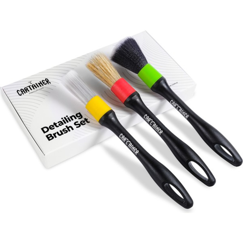 Cartainer Detailing Brush Set Üçlü Detay Fırça Seti Oto Yıkama Ürünleri Fiyatı