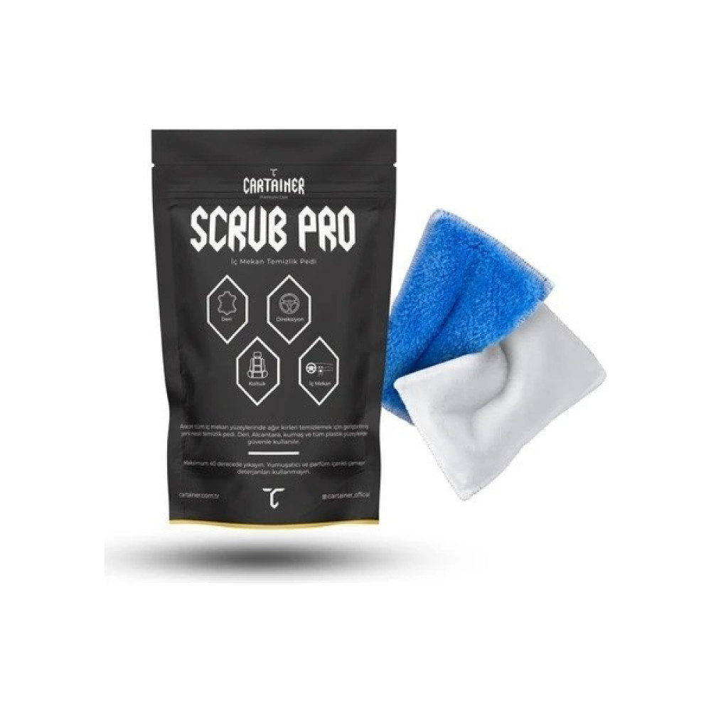 Cartainer Scrubpro Iç Mekan Genel Temizlik Pedi Scrub Pad 9X14CM - 01-Mavi Oto Genel Temizlik Fiyatı