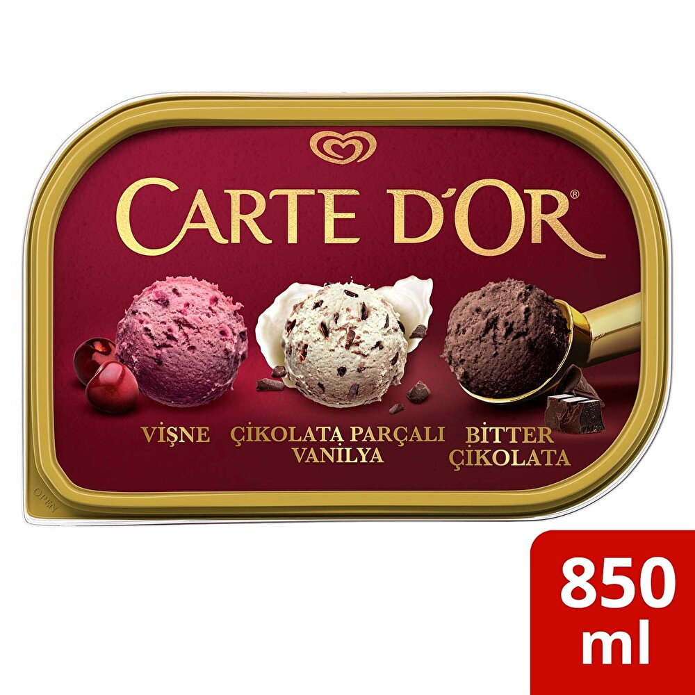 Carte D'Or Classic Vişne Çikolata Parçalı Vanilyalı Bitter Çikolata 850 ml Dondurma Fiyatı