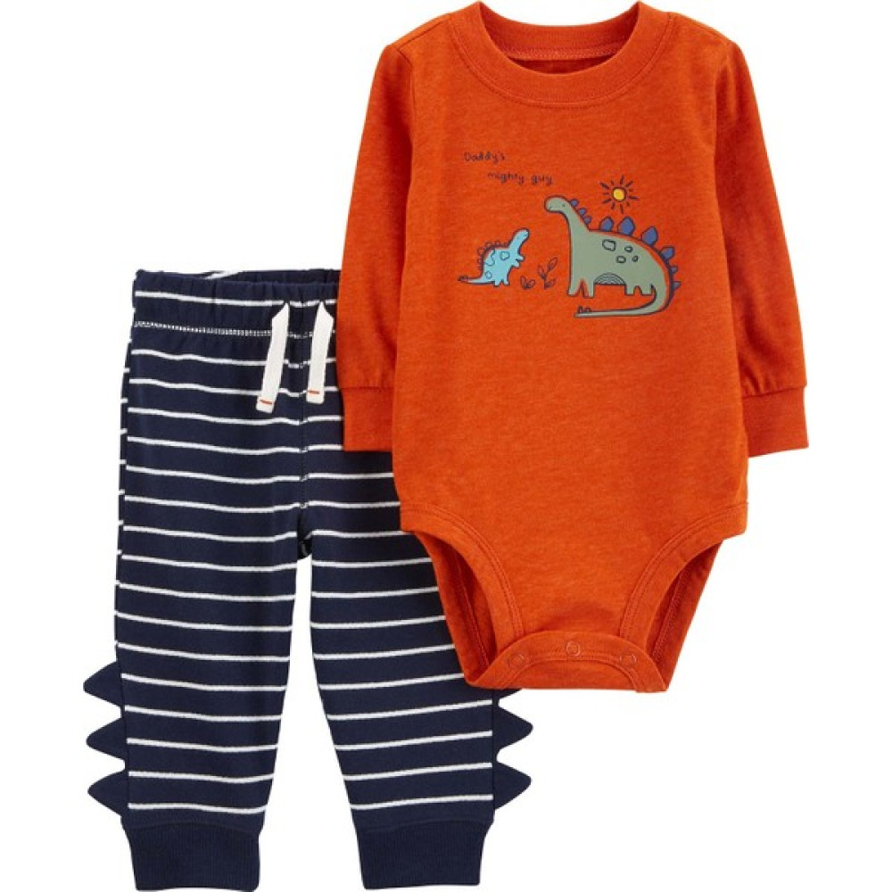 Carter's Erkek Bebek 2'li Alt Üst Set Turuncu Bebek Giysi Takım Fiyatı