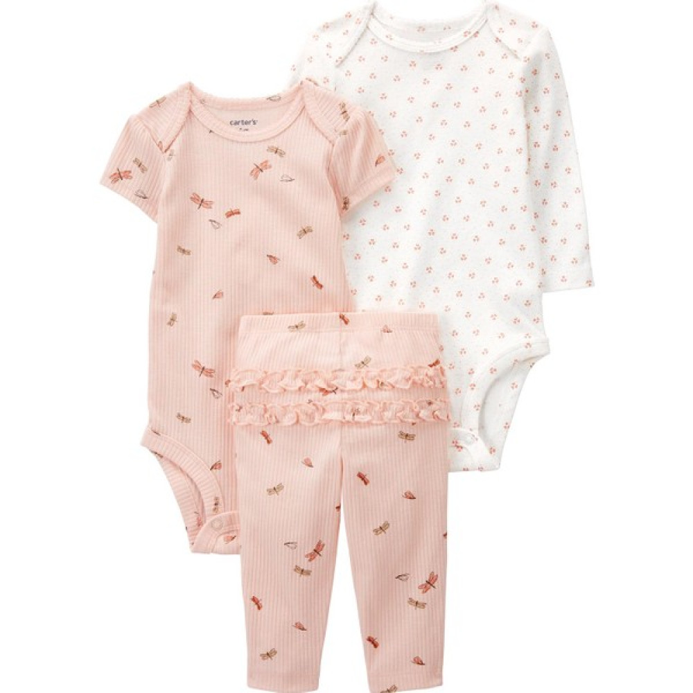 Carter's Kız Bebek 3'lü Alt Üst Set Pembe Bebek Giysi Takım Fiyatı