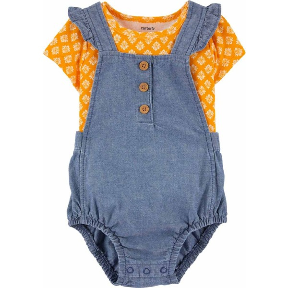 Carter's Kız Bebek Salopetli Set Mavi Bebek Giysi Takım Fiyatı