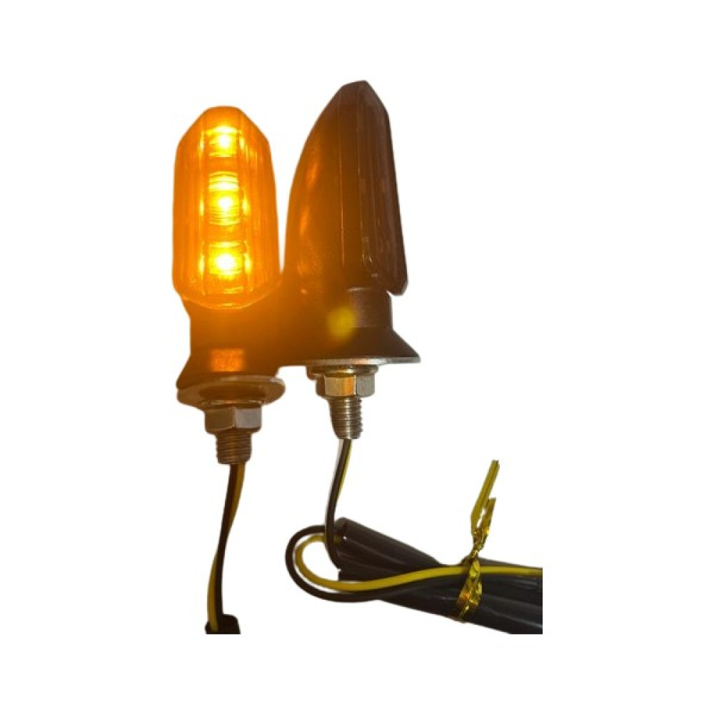 Carub Motosiklet Sinyal Lamba Üniversal 12V Füme Cam Sarı LED 2'li Motorsiklet Lambaları Fiyatı