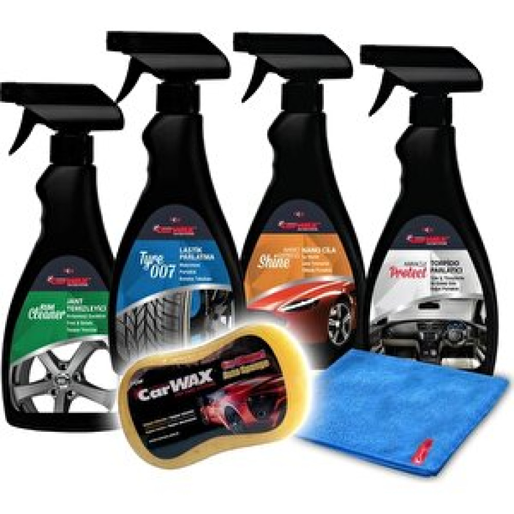 CarWAX 6'lı Set Jant Lastik Torpido Nano Hızlı Cila Mikrofiber Bez Sünger Oto Bakım & Temizlik Ürünleri Fiyatı