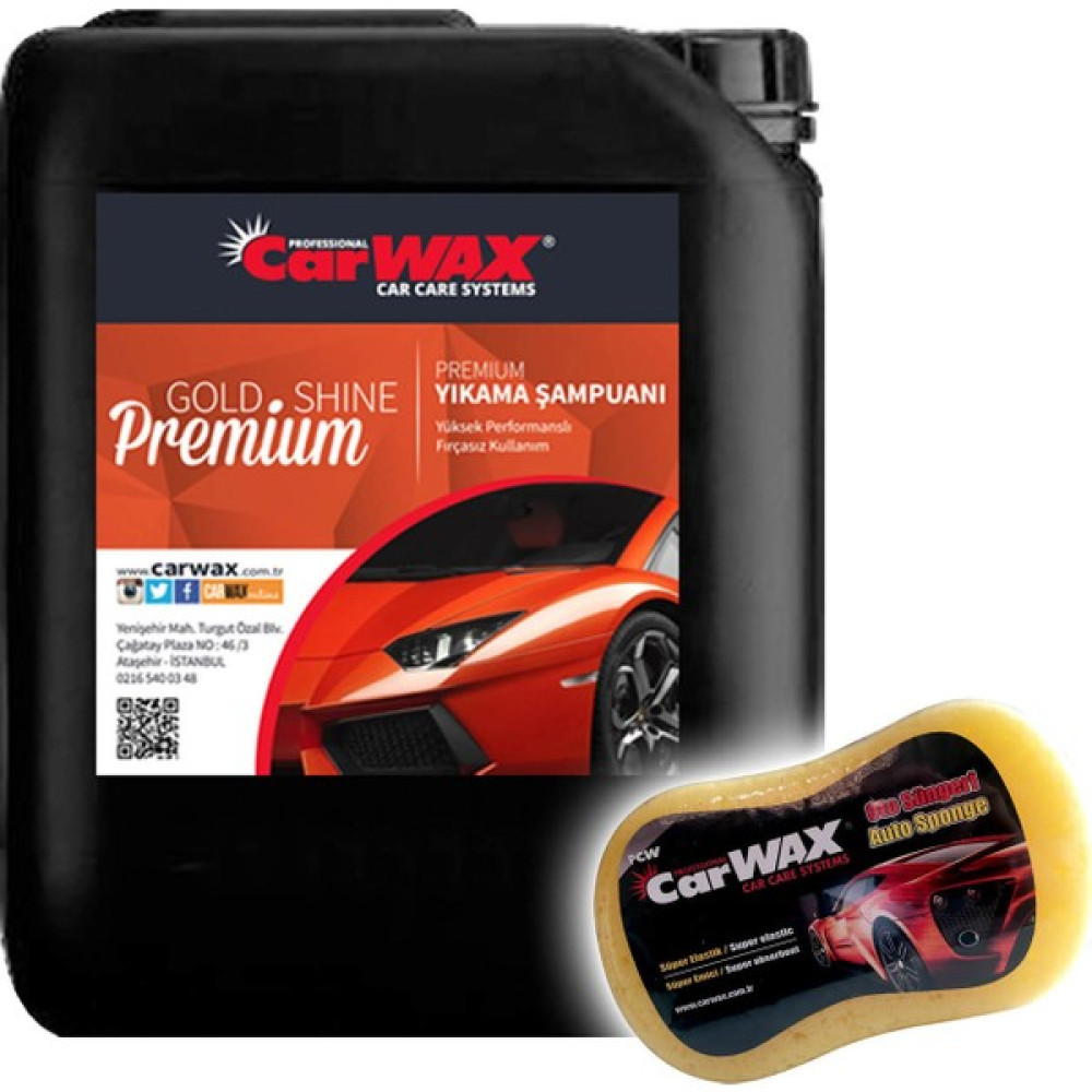 Carwax Premium Yıkama Şampuanı Premium Shampoo 5 kg Uygulama Süngeri Oto Yıkama Ürünleri Fiyatı
