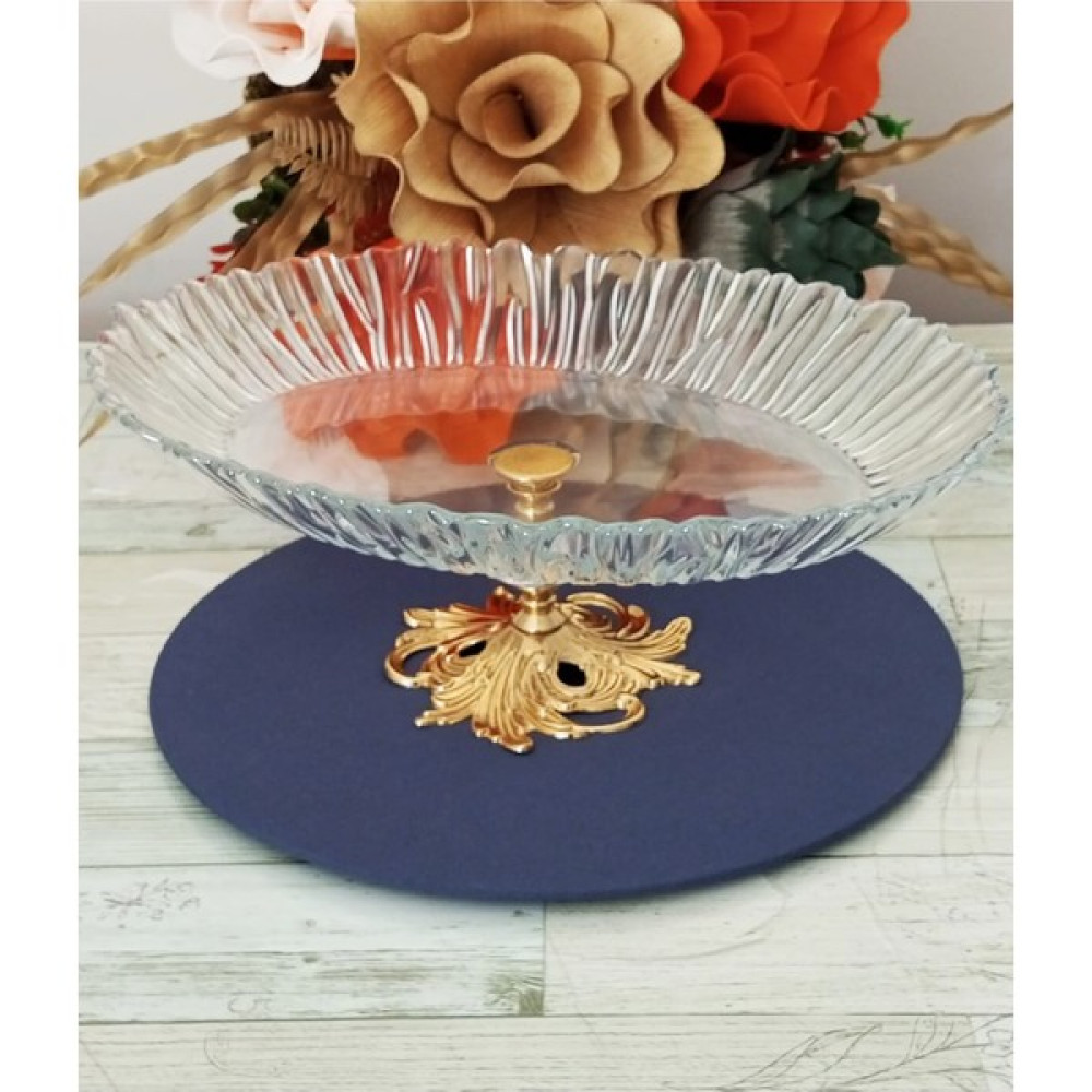 Caş Dekorasyon Aurora Metal Ayaklı Oval Servis Tabağı Salata Tabağı 33X25 cm - Gold Mutfak Gereçleri Fiyatı