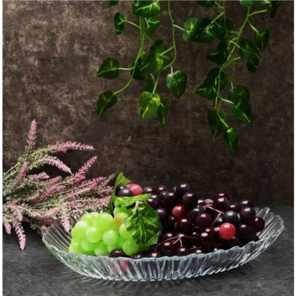 Caş Dekorasyon Aurora Oval Servis Tabağı Salata Tabağı 33X25 cm - Şeffaf Mutfak Gereçleri Fiyatı