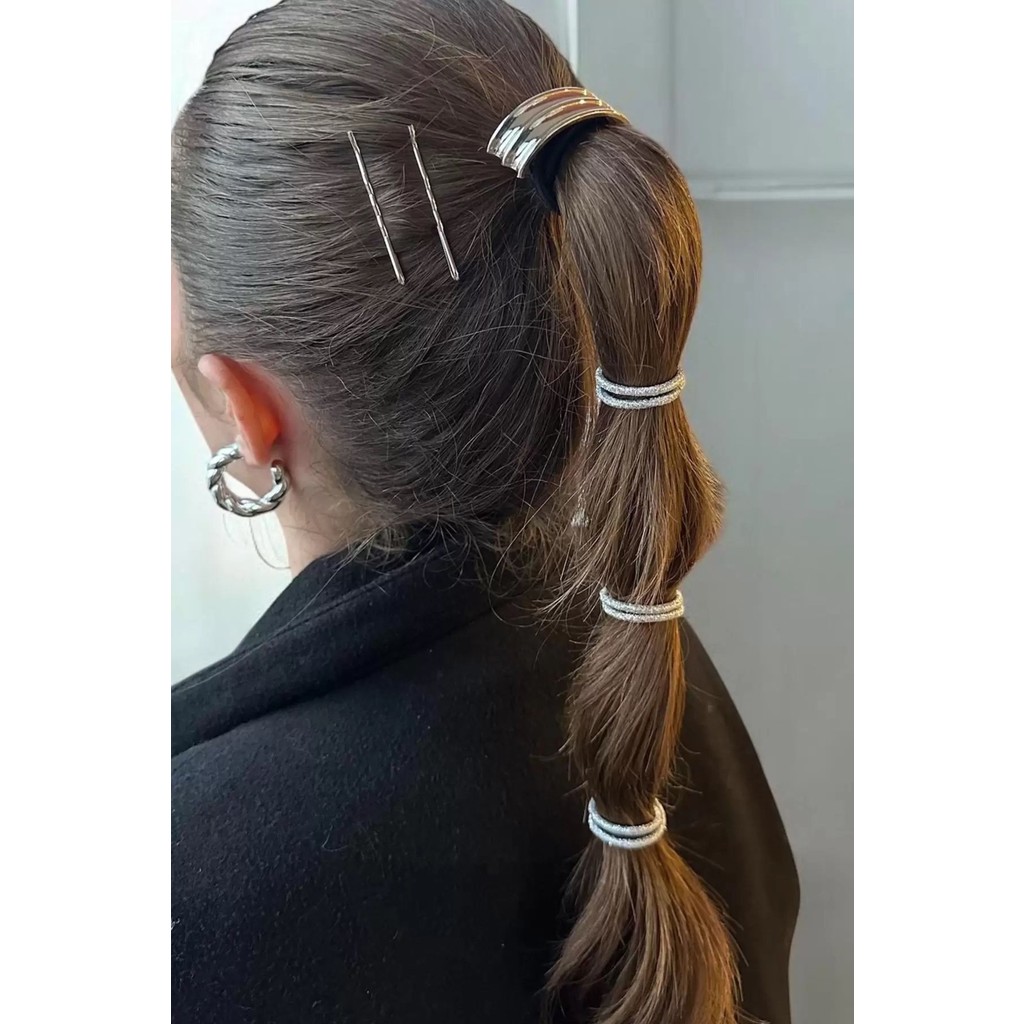 Caş Dekorasyon Gümüş Renk Metal Lastik Toka ve Tel Toka Set Toka, Taç & Saç Bandı Fiyatı
