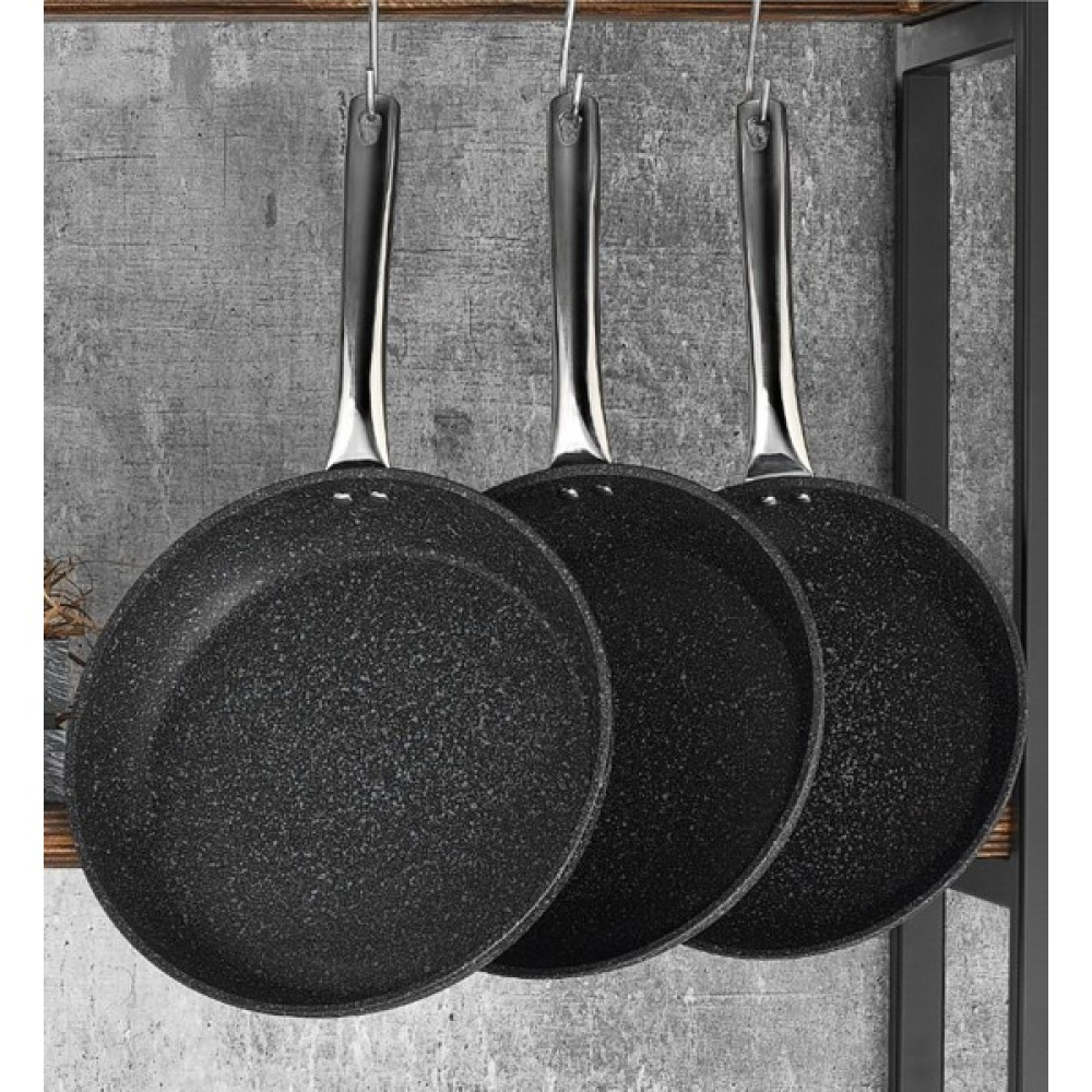 Casa Milano Black Line 22-26-30 cm Tava 3'lü Set Tavalar Fiyatı