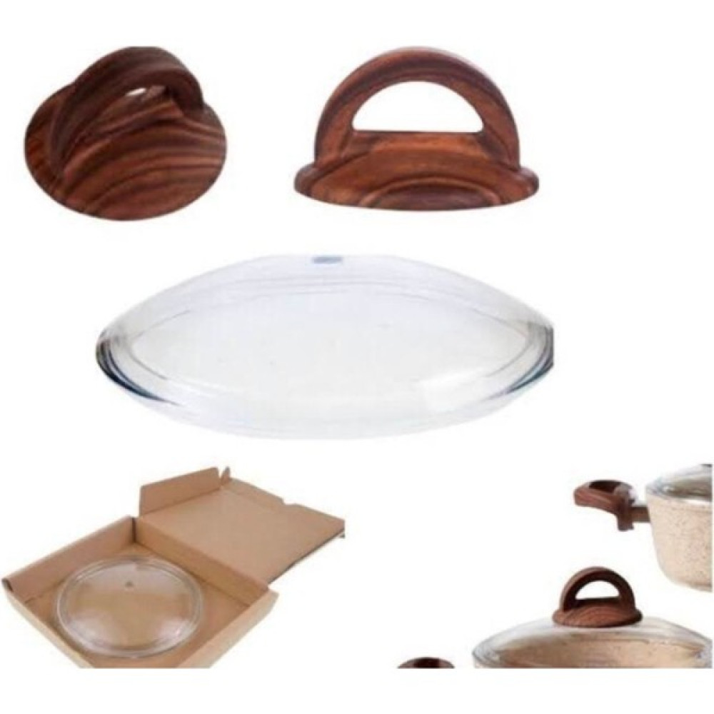 Casa Milano Orijinal Ahşap Kulp ve 26 cm Pyrex Cam Kapak Mutfak Gereçleri Fiyatı