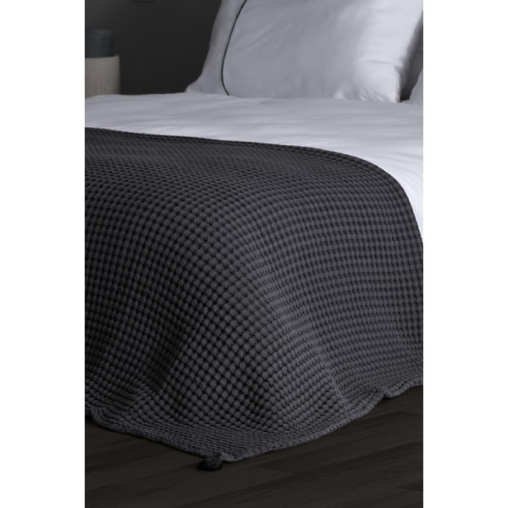 Casadora 100% Pamuk Çift Kişilik Kalın Waffle Pike Örtü - Gri - 200X220 cm Pike & Pike Takımı Fiyatı