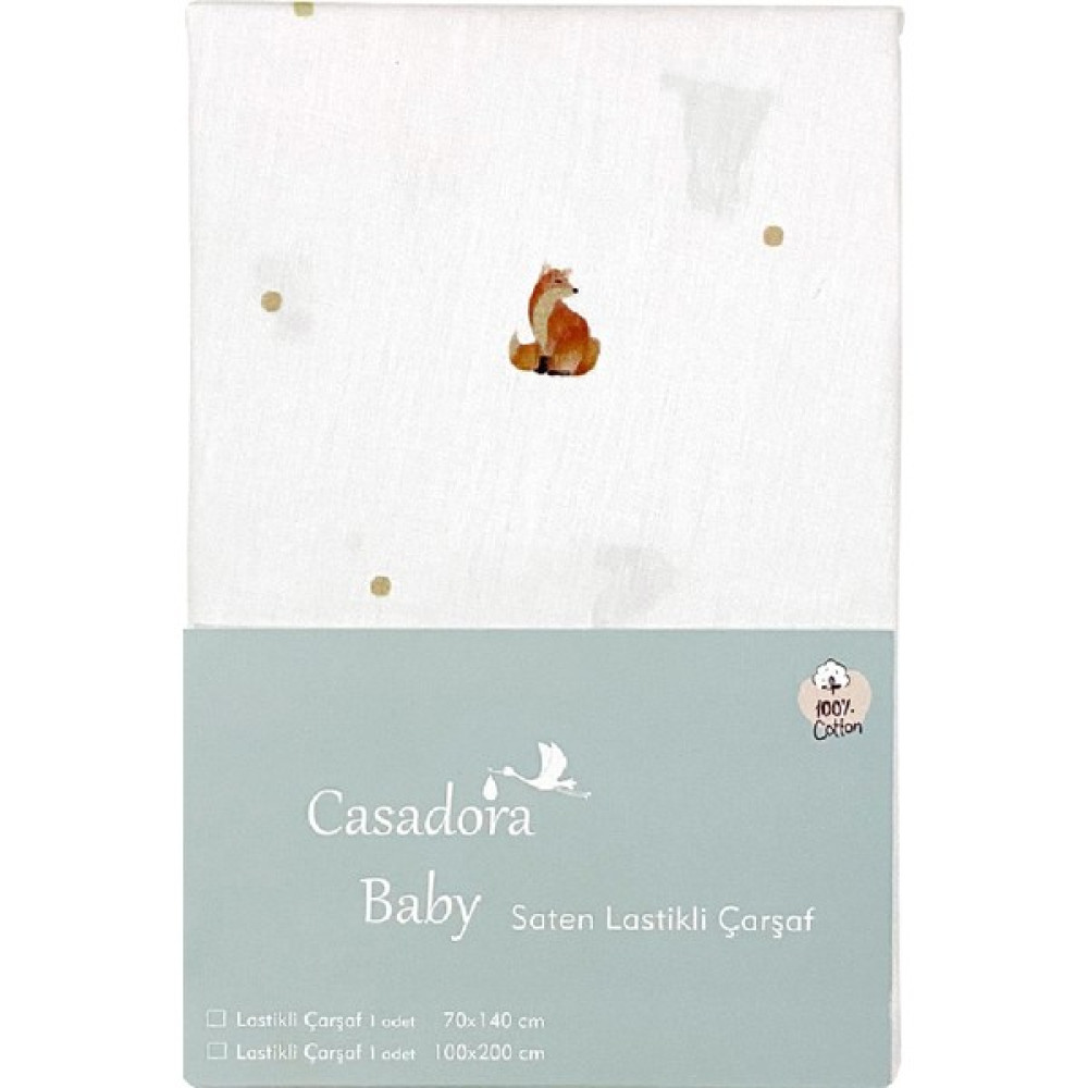Casadora 100% Pamuk Saten Lastikli Bebek/çocuk Çarşafı - 100 x 200 cm - Kahverengi Bebek Yatak Çarşafı Fiyatı