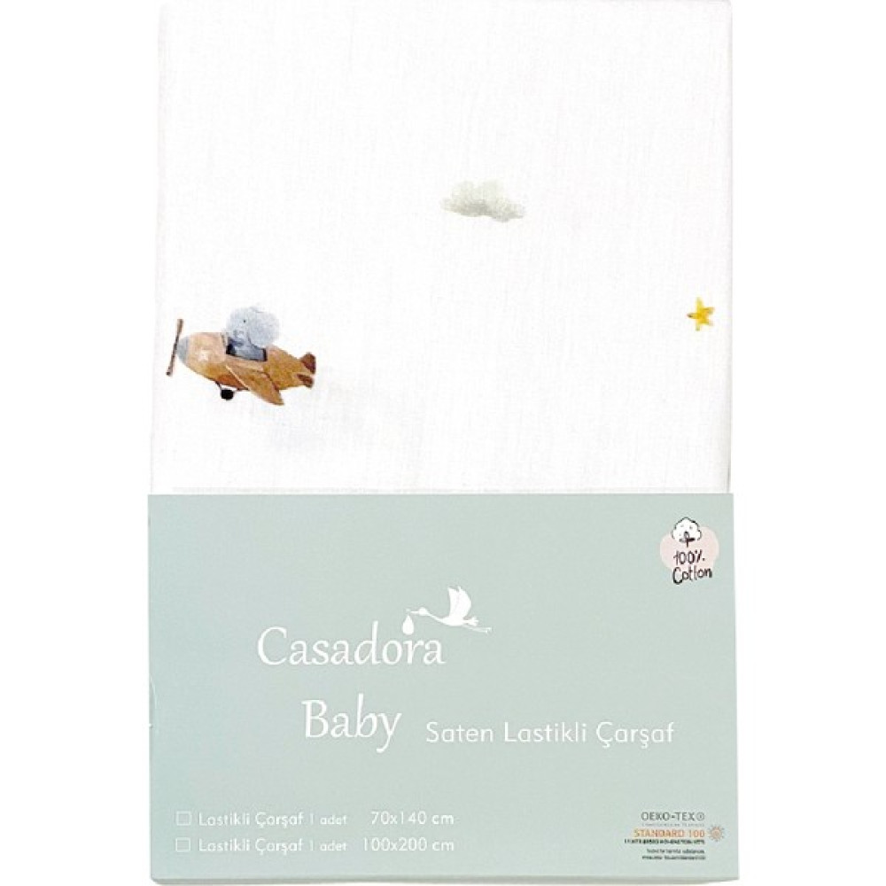 Casadora 100% Pamuk Saten Lastikli Bebek/çocuk Çarşafı - 100 x 200 cm - Sarı Bebek Yatak Çarşafı Fiyatı