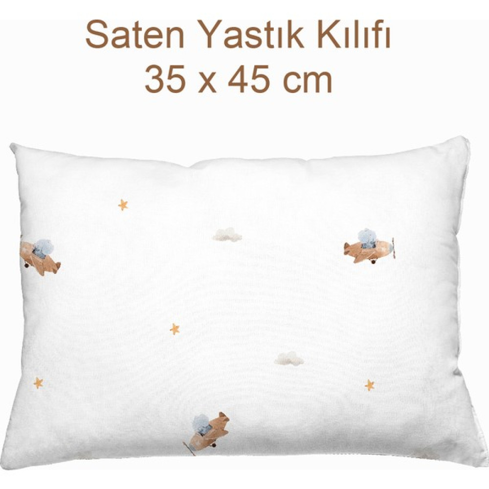 Casadora %100 Pamuk Saten Yastık Kılıfı - 35 x 45 cm - Beyaz Bebek Yastığı-Kılıfı Fiyatı
