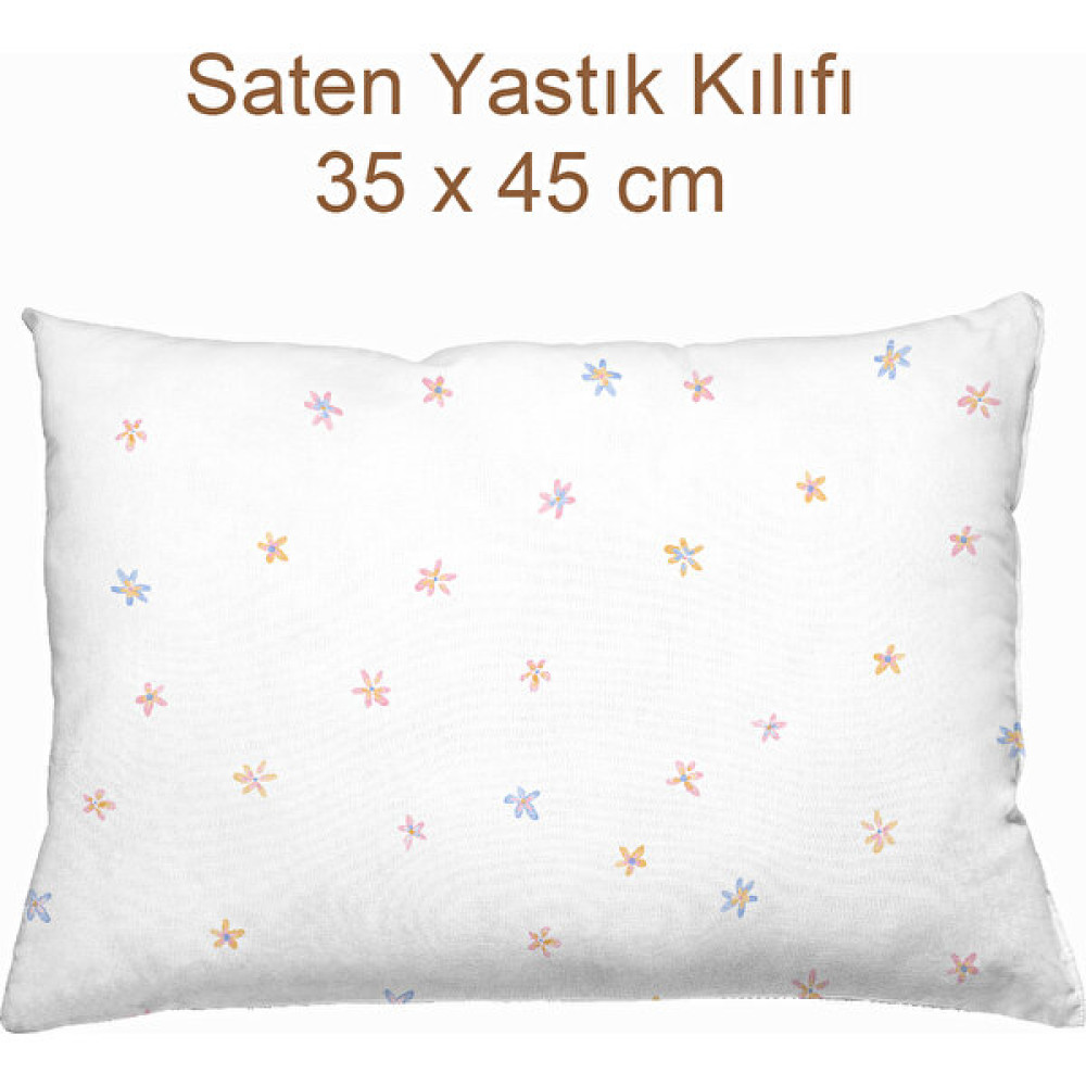 Casadora %100 Pamuk Saten Yastık Kılıfı - 35 x 45 cm - Pembe Bebek Yastığı-Kılıfı Fiyatı