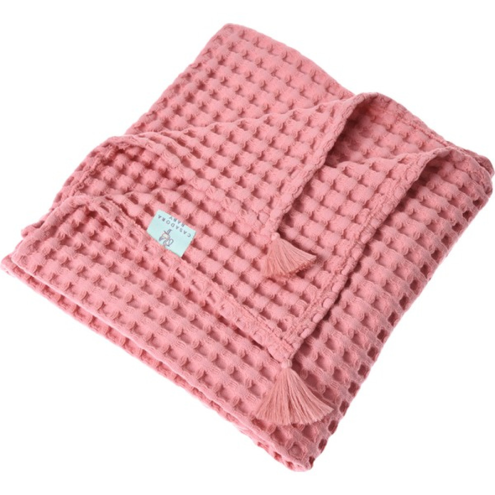 Casadora Baby 100% Pamuk Bebek Kalın Waffle Pike Örtüsü -90X120CM - Pembe Bebek Battaniyesi Fiyatı