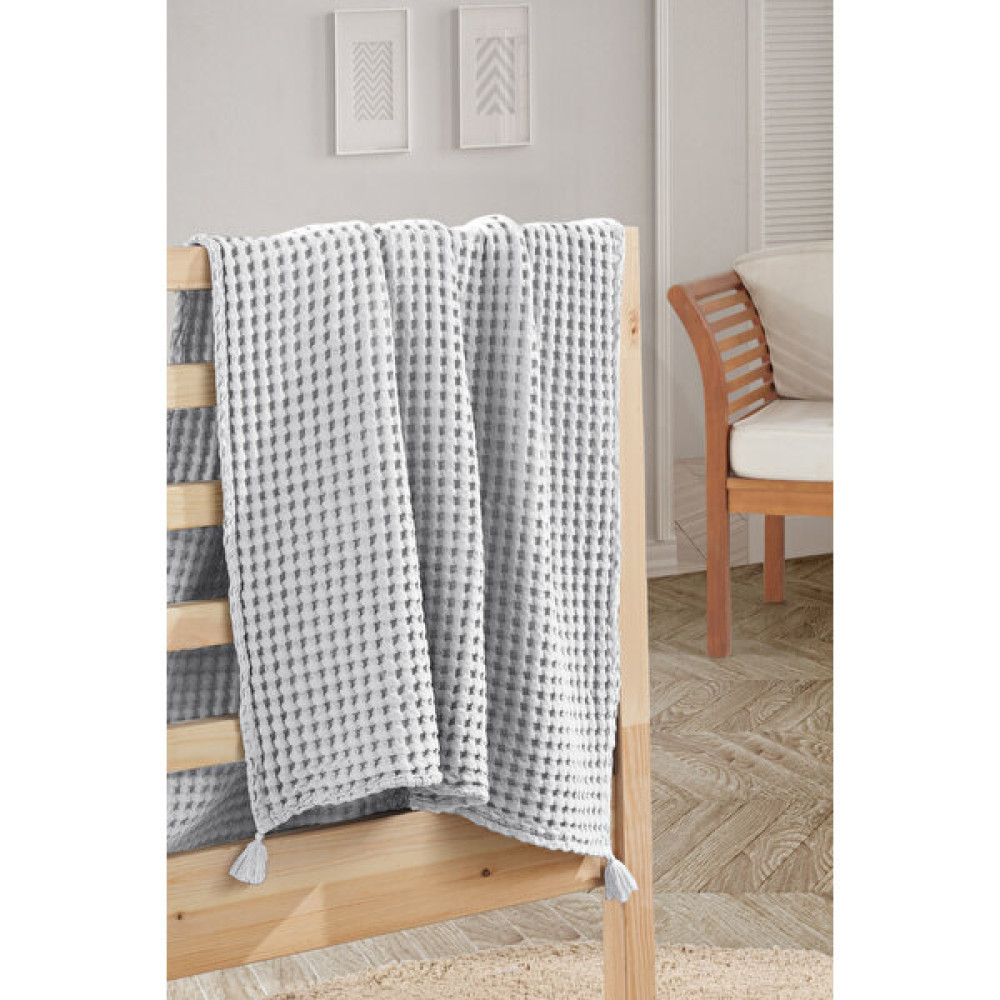 Casadora Baby 100% Pamuk Tek Kişilik Kalın Waffle Pike Örtü - Gri - 160 x 220 cm Pike & Pike Takımı Fiyatı