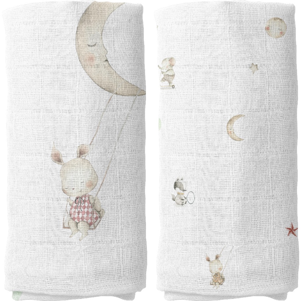 Casadora Baby Circus 100% Pamuk 2'li Müslin Örtü Seti - 90X90 cm - Desenli - 90 x 90 cm SSD / Solid State Drive Fiyatı