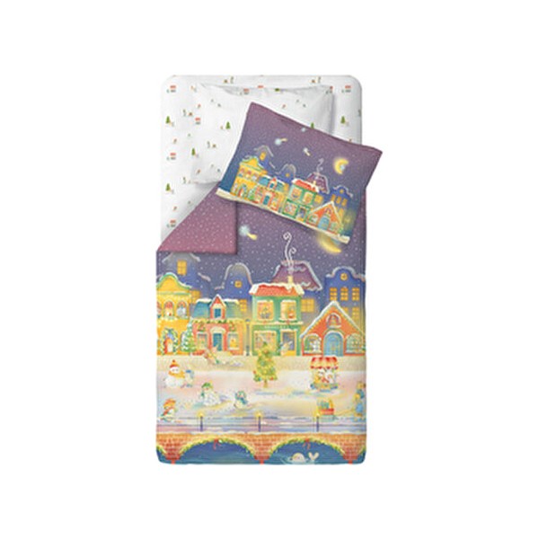 Casadora Baby Little Wonderland %100 Organik Pamuk Bebek Nevresim Takımı Mavi Hayvan Desenli 100 x 150 cm Nevresim Takımı Fiyatı