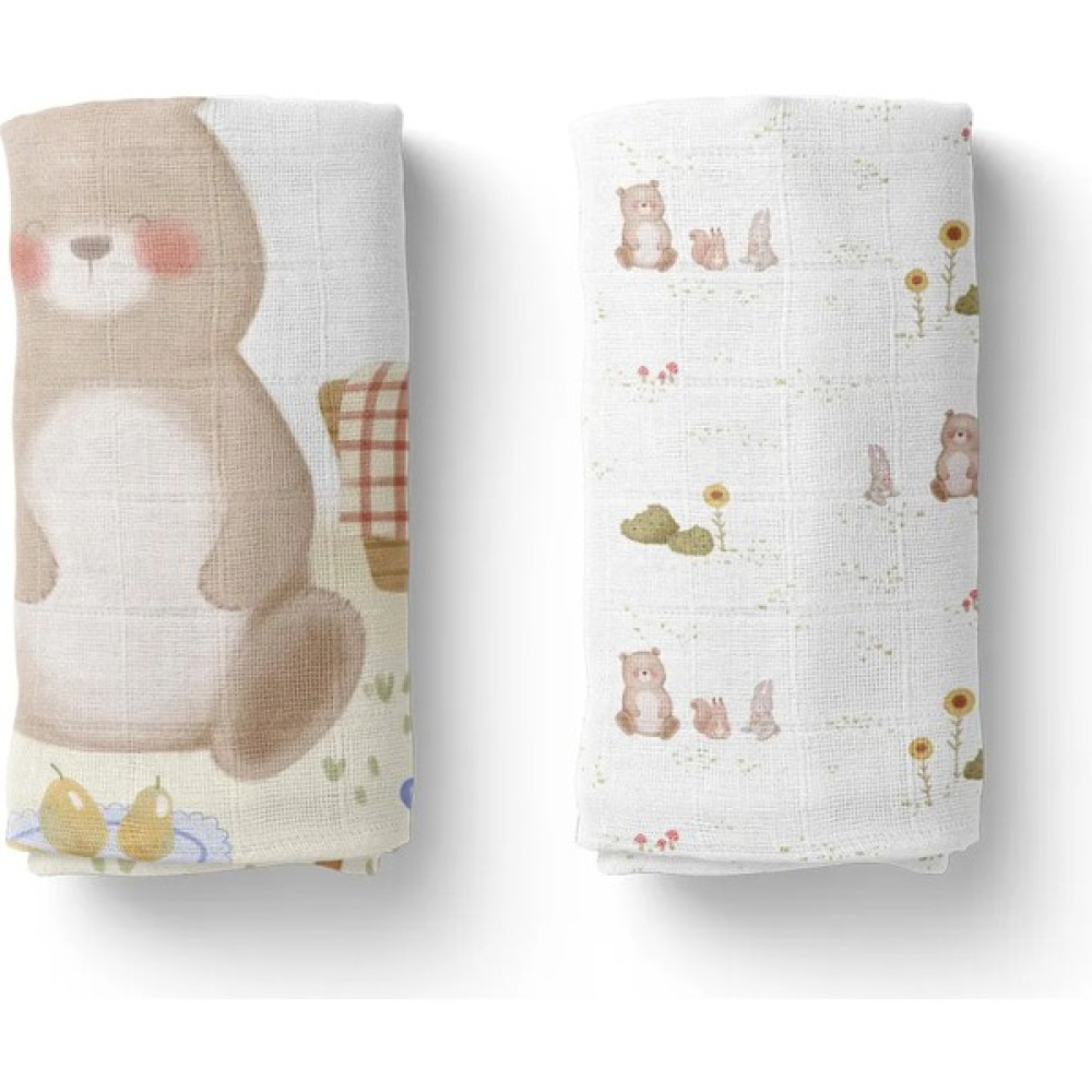 Casadora Baby Moni 100% Pamuk Müslin Örtü Seti (90X90 cm 2'li) - Beyaz Hamilelik ve Emzirme Fiyatı