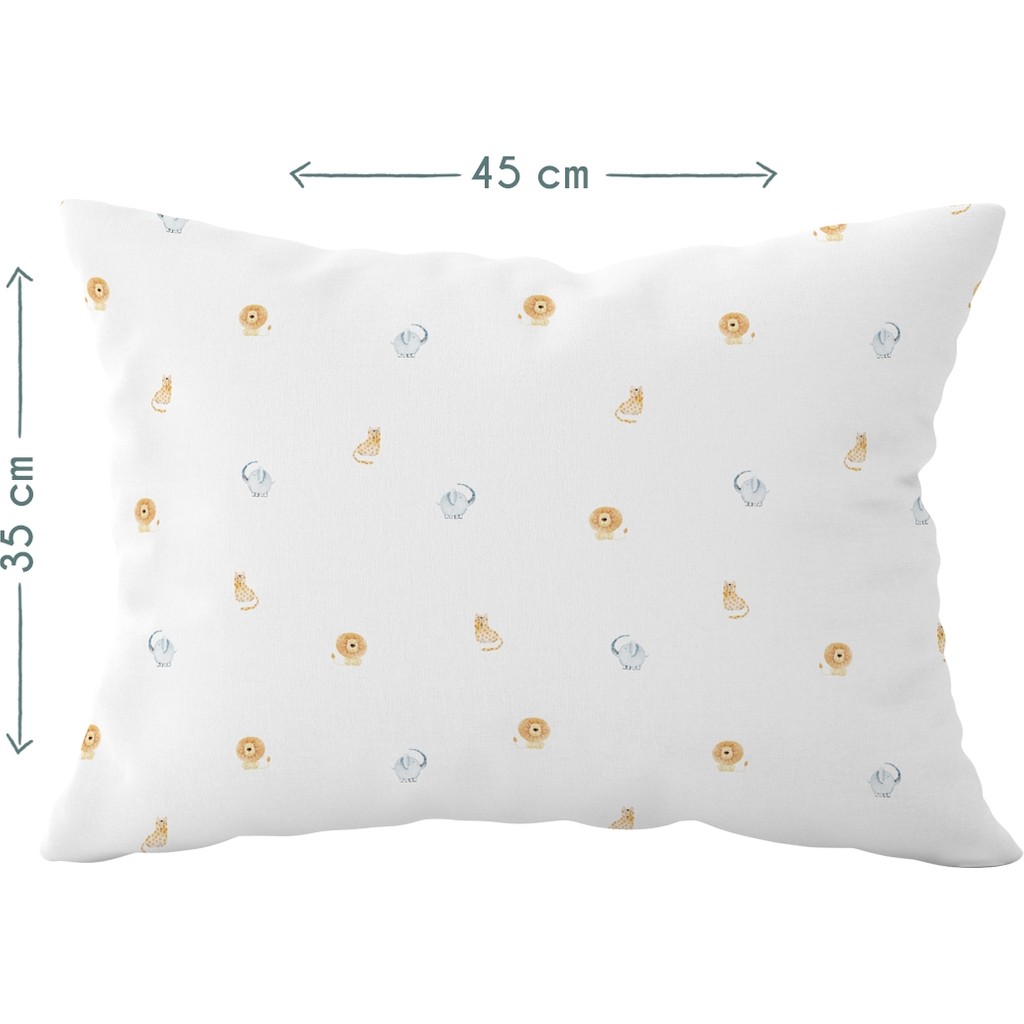 Casadora Baby Safari %100 Pamuk Saten Yastık Kılıfı- 35X45 cm - Beyaz - 35 X 45 cm Yastık Kılıfı Fiyatı