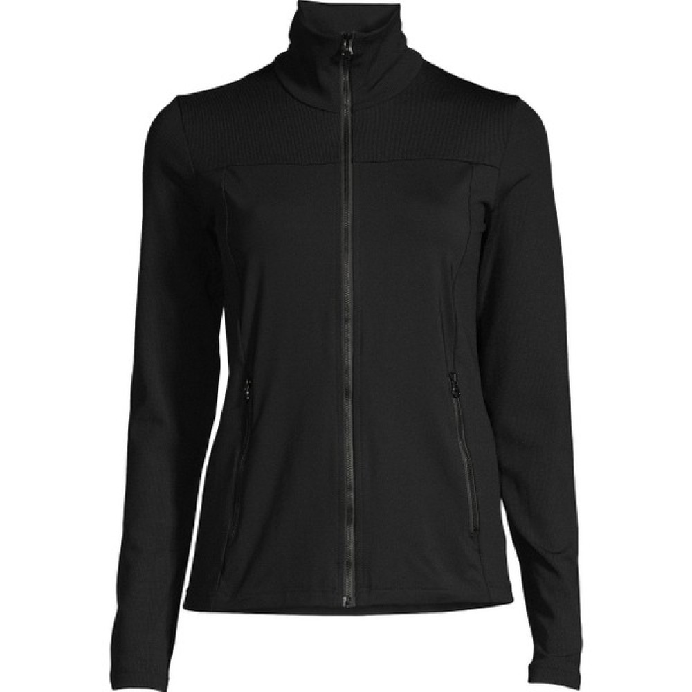 Casall Siyah Dik Yaka Kadın Düz Zip Ceket 22160-901 Rib Detail Training Bayan Ceket Fiyatı