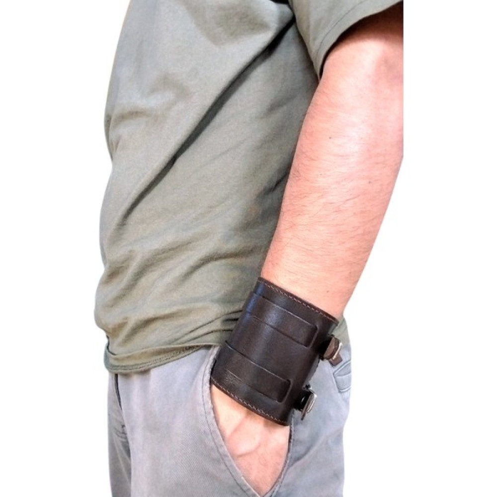 Cascades Leather Hakiki Doğal Deri Dikişli Kahverengi Geniş Osmanlı Bileklik Saat ve Bileklik Aksesuarı Fiyatı