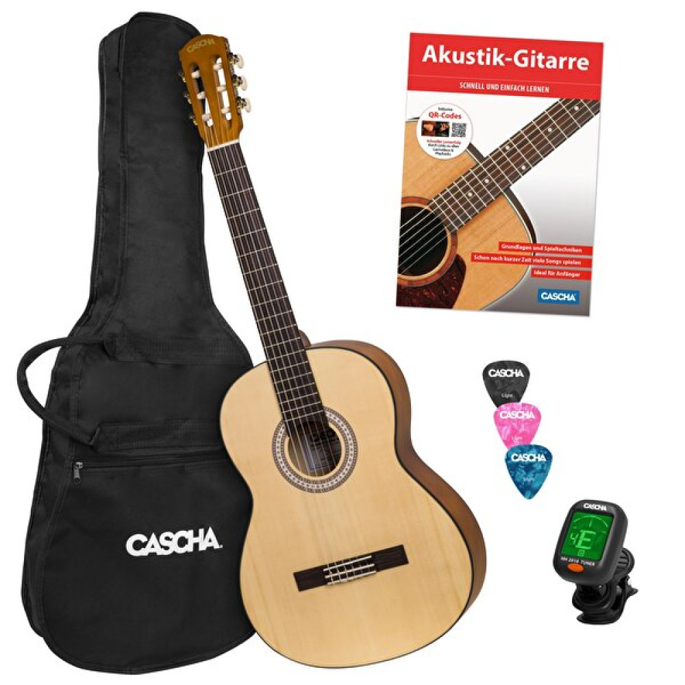 Cascha Student Series 4/4 Klasik Gitar Seti (Türkçe Metod, Taşıma Çantası, 3 Pena, Tuner) Klasik Gitarlar Fiyatı