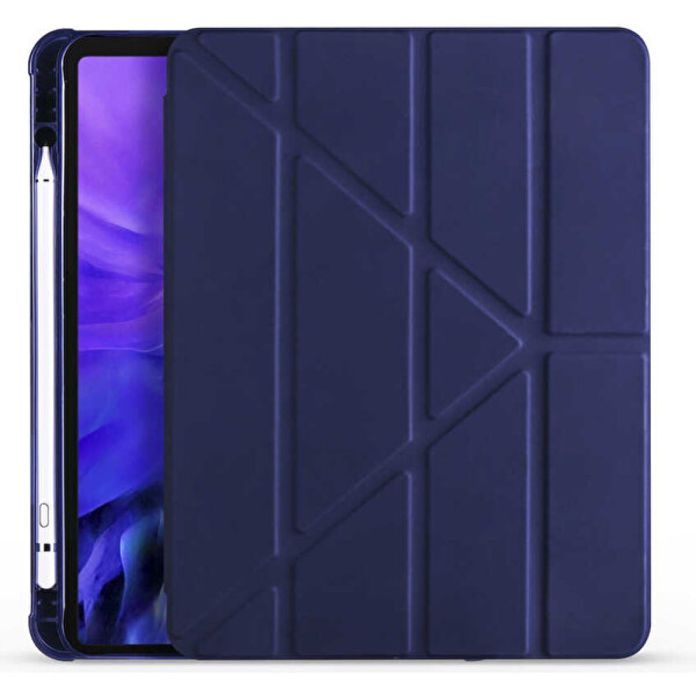 Case 4U Apple iPad Air 10.9 2022 (5.Nesil) Tri Folding Kalem Bölmeli Standlı Kılıf Lacivert Tablet Kılıfı Fiyatı
