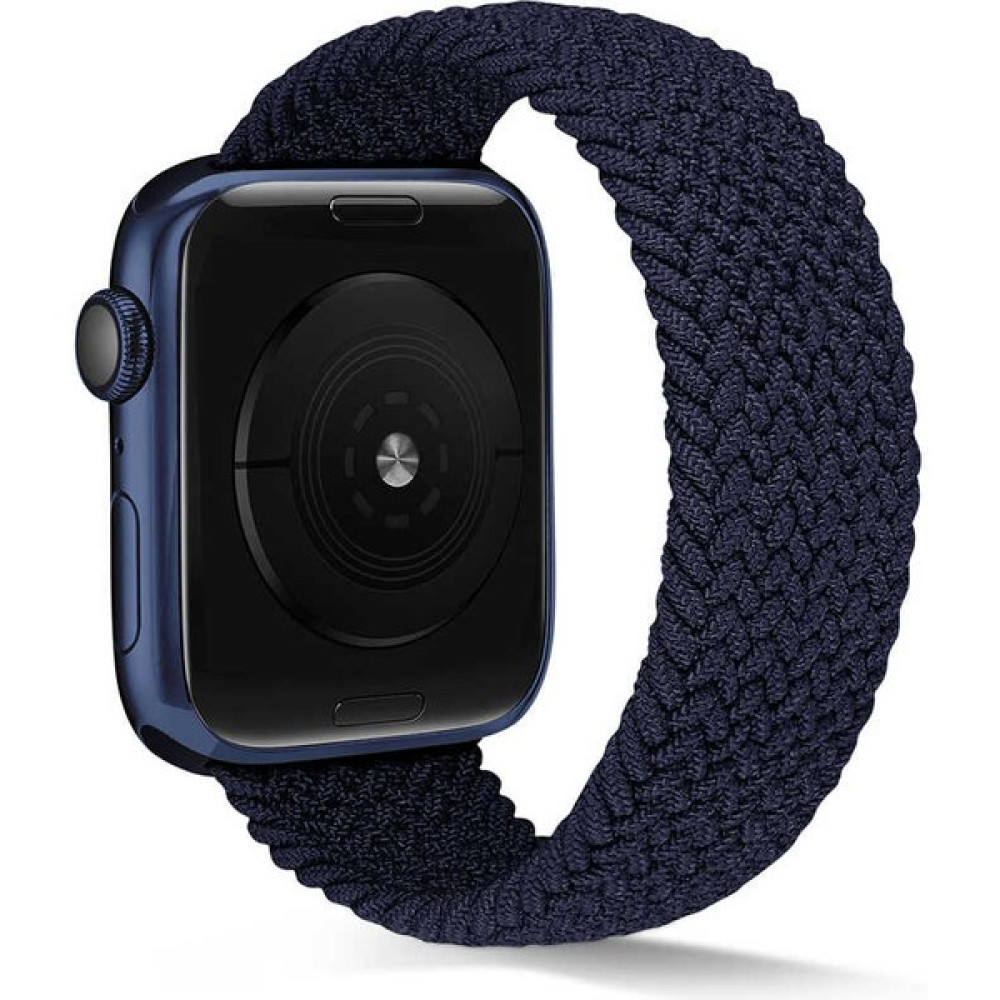 Case 4U Apple Watch Uyumlu Seri 7/6/SE/5/4 Hasır Örgü Suya Dayanıklı Medium Kordon Kayış KRD-38 42mm 44mm 45mm - Lacivert Giyilebilir Teknoloji Aksesuarları Fiyatı