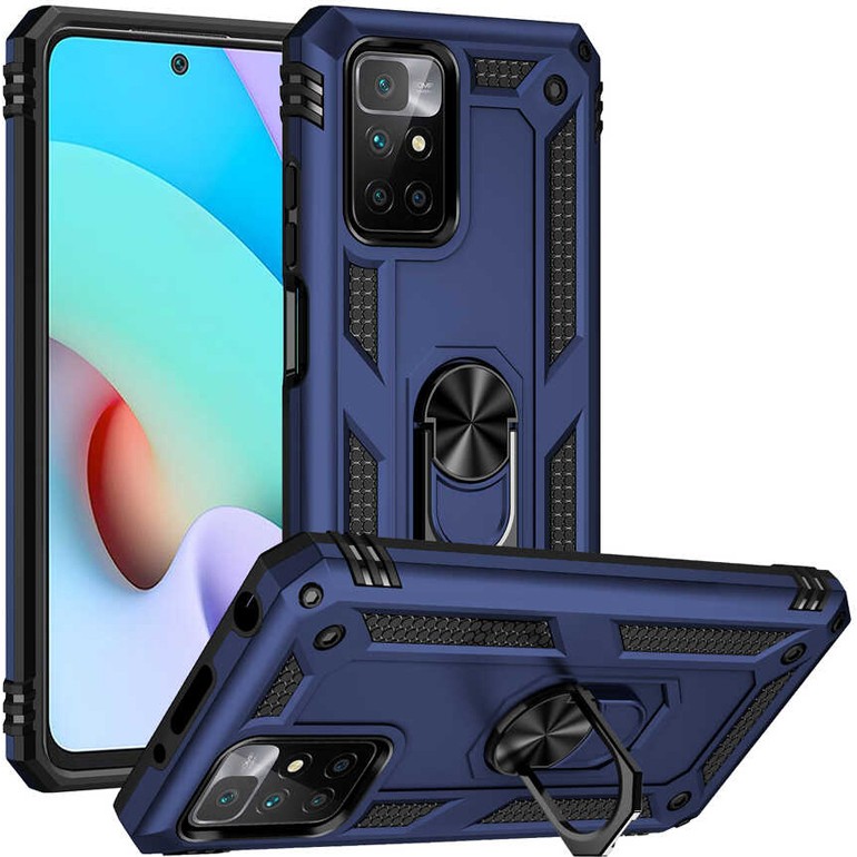 Case Street Casestreet Xiaomi Redmi Note 11 4g Kılıf Vega Tank Standlı Yüzüklü Mıknatıslı+Nano Glass Lacivert Cep Telefonu Kılıfı Fiyatı