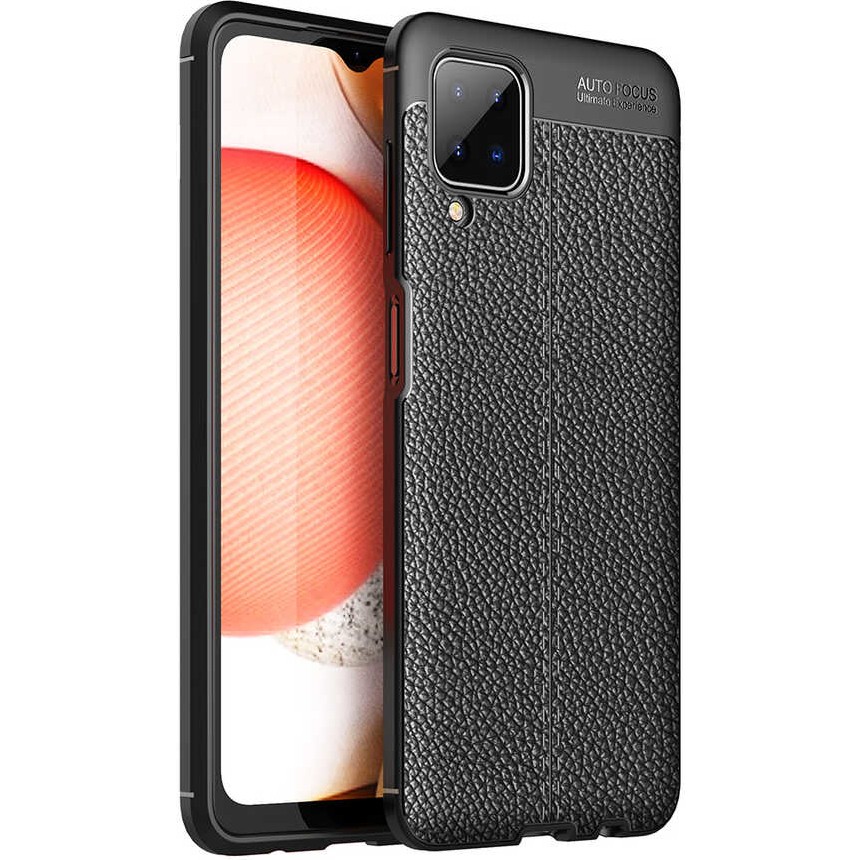 Case Street M12 Kılıf Niss Silikon Deri Görünümlü+Nano Glass Siyah - Galaxy M12 SSD / Solid State Drive Fiyatı