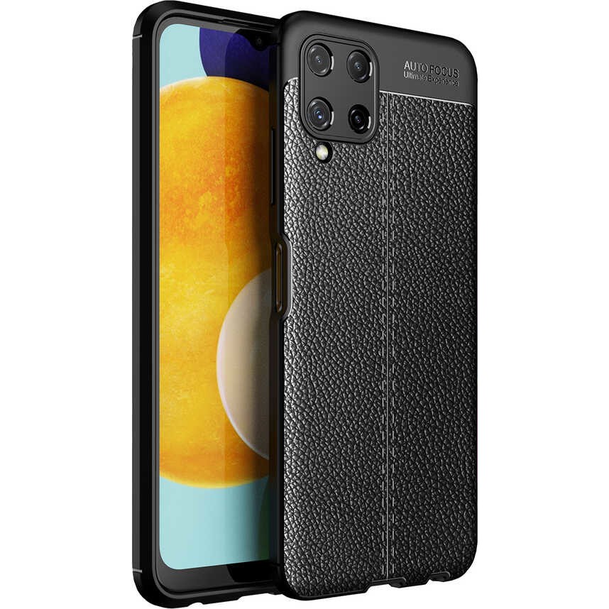 Case Street M32 4g Kılıf Niss Silikon Deri Görünümlü+Nano Glass Siyah - Galaxy M32 4G SSD / Solid State Drive Fiyatı