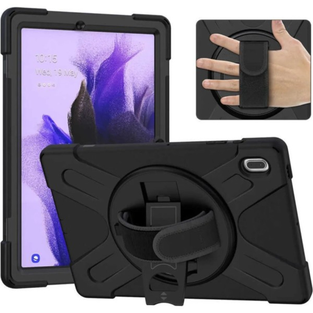 Case Street Samsung Galaxy Tab S7 Fe T730 Kılıf Defender Tablet Tank Koruma Standlı Df3 Siyah Tablet Kılıfı Fiyatı