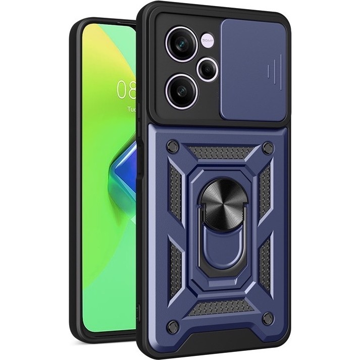 Case Street Xiaomi Redmi Note 12 Pro 5g Kılıf Sert Silikon Tank Aramid Sürgülü Vega Yüzüklü Lacivert Cep Telefonu Kılıfı Fiyatı