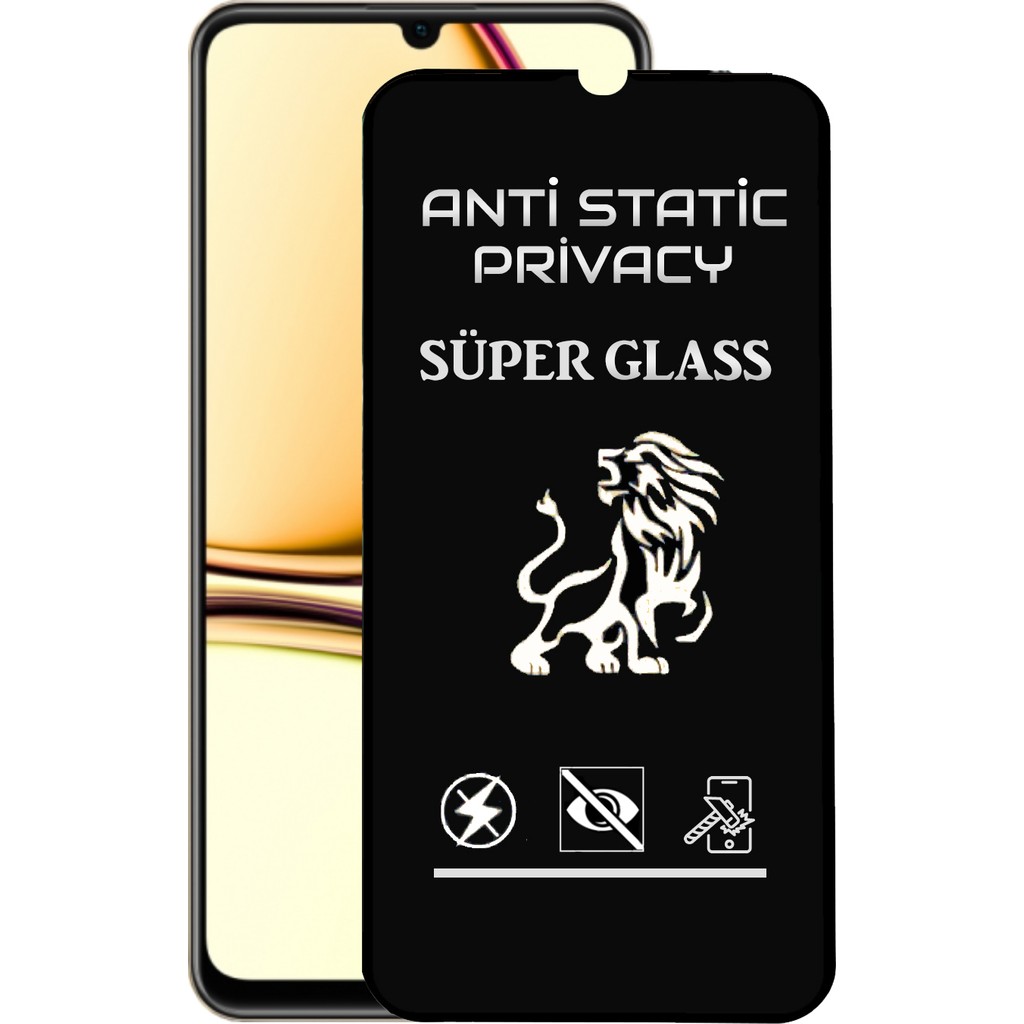 Case World Caseworld Realme C53 Tam Kaplayan Anti Statik Hayalet Süper Cam Ekran Koruyucu - Şeffaf Cep Telefonu Ekran Koruyucusu Fiyatı