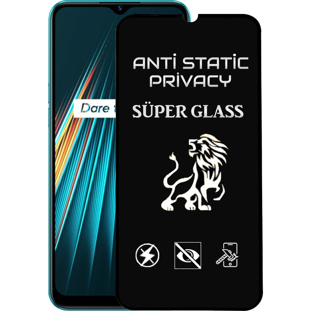 Case World Realme 5i Tam Kaplayan Anti Statik Hayalet Süper Cam Ekran Koruyucu - Saydam Cep Telefonu Ekran Koruyucusu Fiyatı