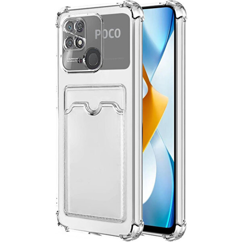 Case World Xiaomi Poco C40 Kapak Kamera Korumalı Kartlıklı Darbe Emici Özellikli Şeffaf Silikon Kılıf Cep Telefonu Kılıfı Fiyatı
