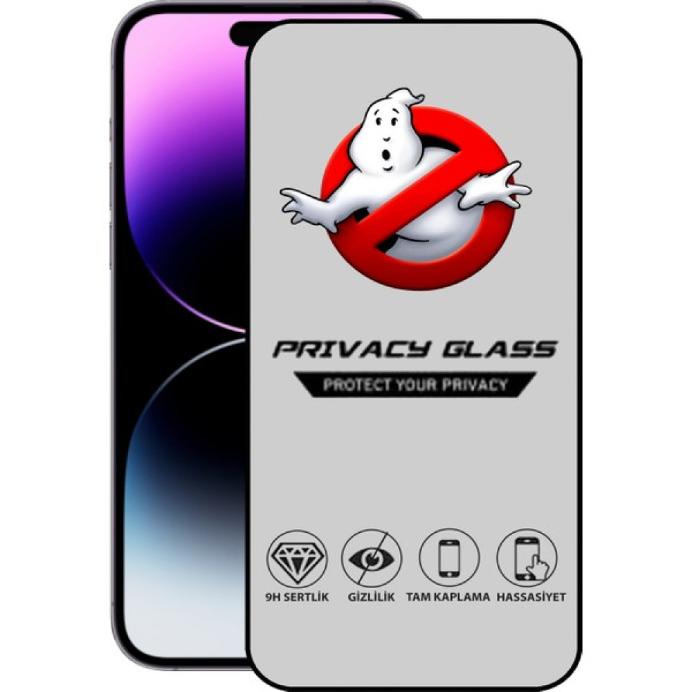Caseart Apple iPhone 14 Pro Max Görünmez Tam Kaplayan Seramik Ekran Koruyucu Esnek Cam - Saydam Cep Telefonu Ekran Koruyucusu Fiyatı