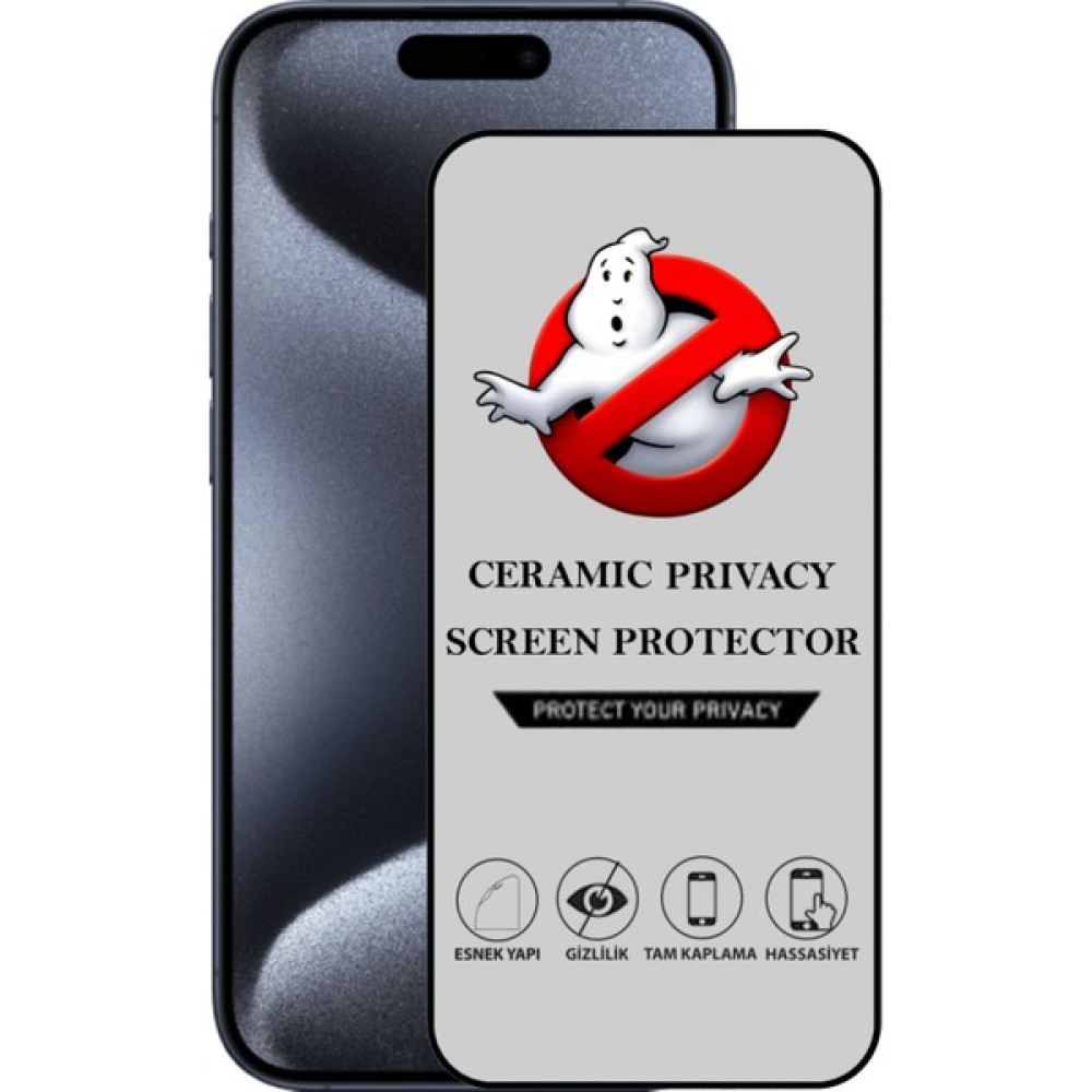 Caseart Apple iPhone 15 Pro Tam Kaplayan Parlak Seramik Nano Esnek Hayalet Ekran Koruyucu - Şeffaf Cep Telefonu Ekran Koruyucusu Fiyatı