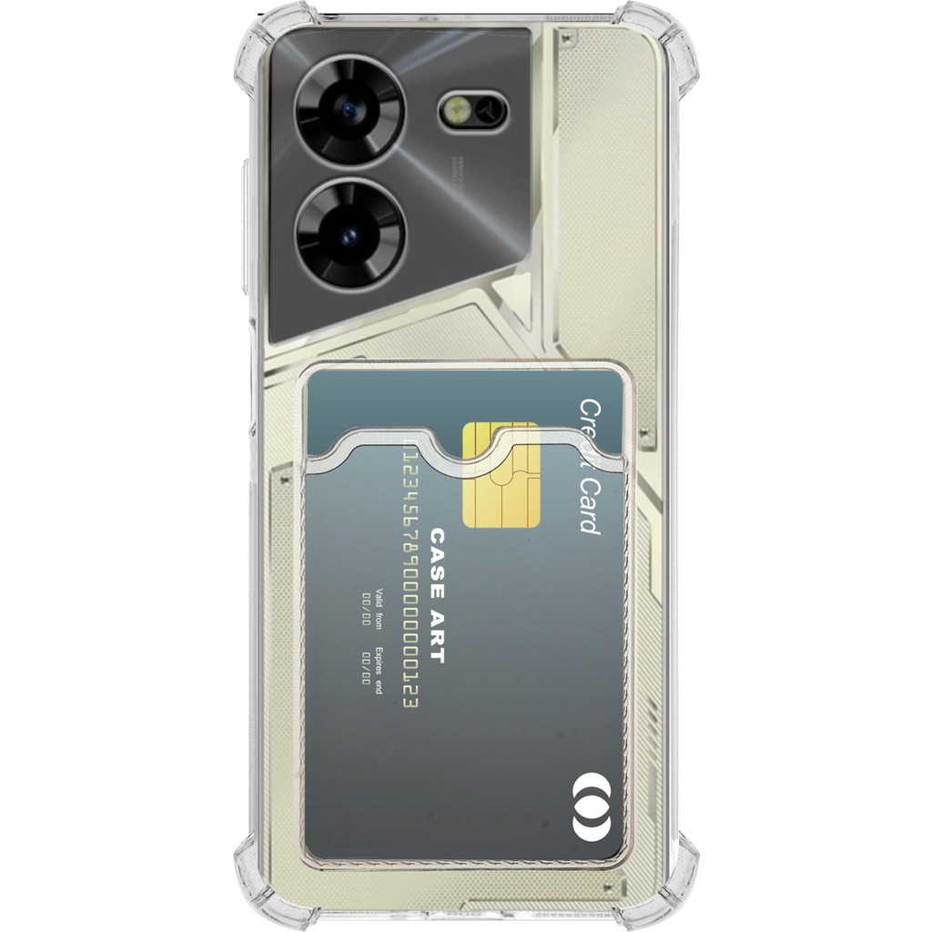 Caseart Tecno Pova 5 Pro Kapak Kamera Korumalı Kartlıklı Darbe Emici Özellikli Şeffaf Silikon Kılıf Cep Telefonu Kılıfı Fiyatı