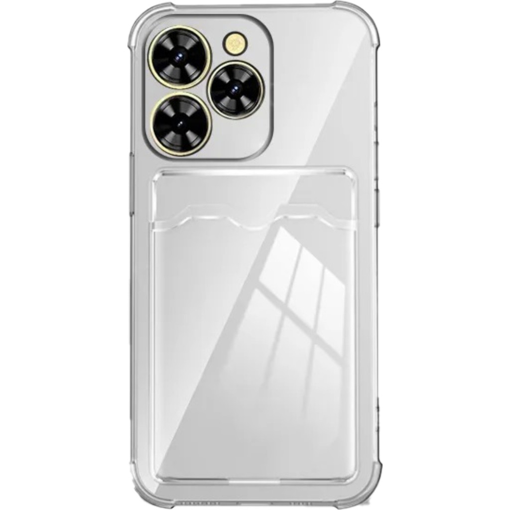 Caseart Tecno Spark 20 Pro Kapak Kamera Korumalı Kartlıklı Darbe Emici Özellikli Şeffaf Silikon Kılıf Cep Telefonu Kılıfı Fiyatı