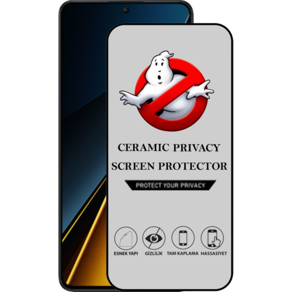 Caseart Xiaomi Poco X6 Pro Tam Kaplayan Parlak Seramik Nano Esnek Hayalet Ekran Koruyucu - Şeffaf Cep Telefonu Ekran Koruyucusu Fiyatı