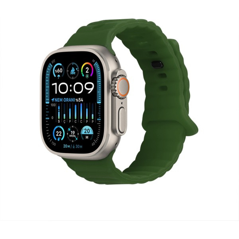 Casen Watch Baklalı Silikon 10 Kademe Ayarlı 38 40 41MM Uyumlu Saat Kordonu Beyaz Renkli - 35 - Yeşil Giyilebilir Teknoloji Aksesuarları Fiyatı